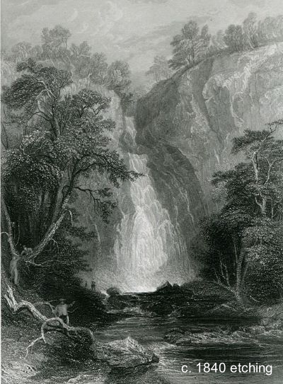 Caldron Falls etching.
